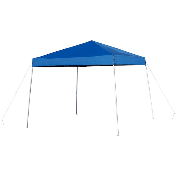 Flash Furniture Blue Canopy Tent, Folding Table and 4 Chair Set JJ-GZ88183Z-4LEL3-BLWH-GG - main